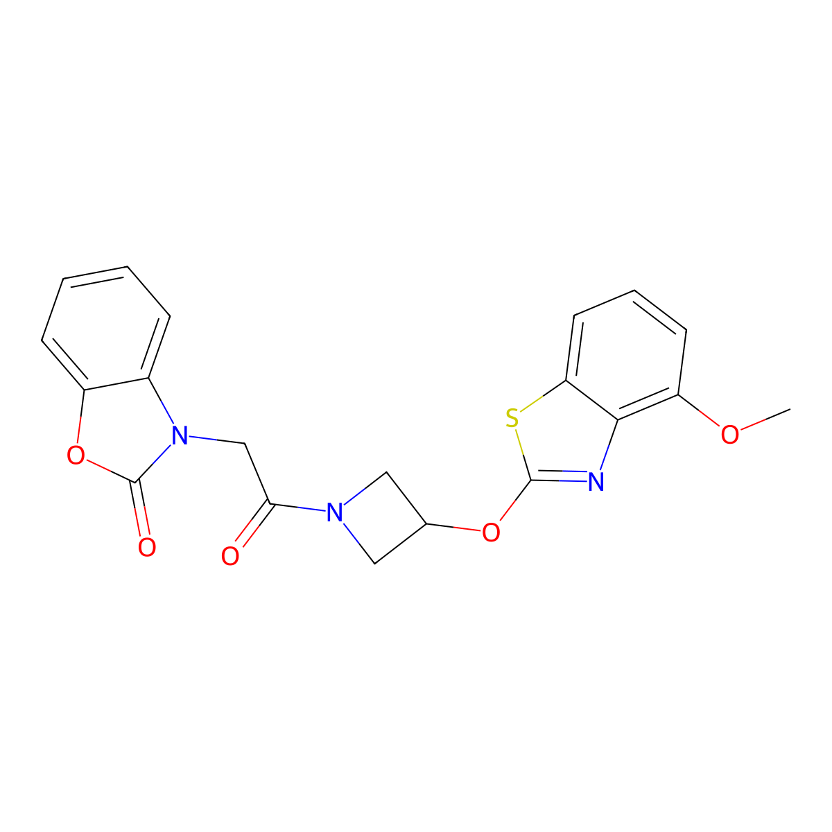 3-(2-(3-((4-methoxybenzo[d]thiazol-2-yl)oxy)azetidin-1-yl)-2-oxoethyl)benzo[d]oxazol-2(3H)-one molecular structure, CAS 1421466-46-7