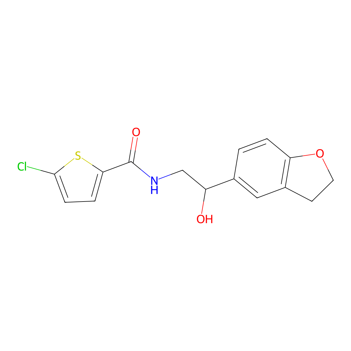 5-chloro-N-(2-(2,3-dihydrobenzofuran-5-yl)-2-hydroxyethyl)thiophene-2-carboxamide molecular structure, CAS 1421466-70-7