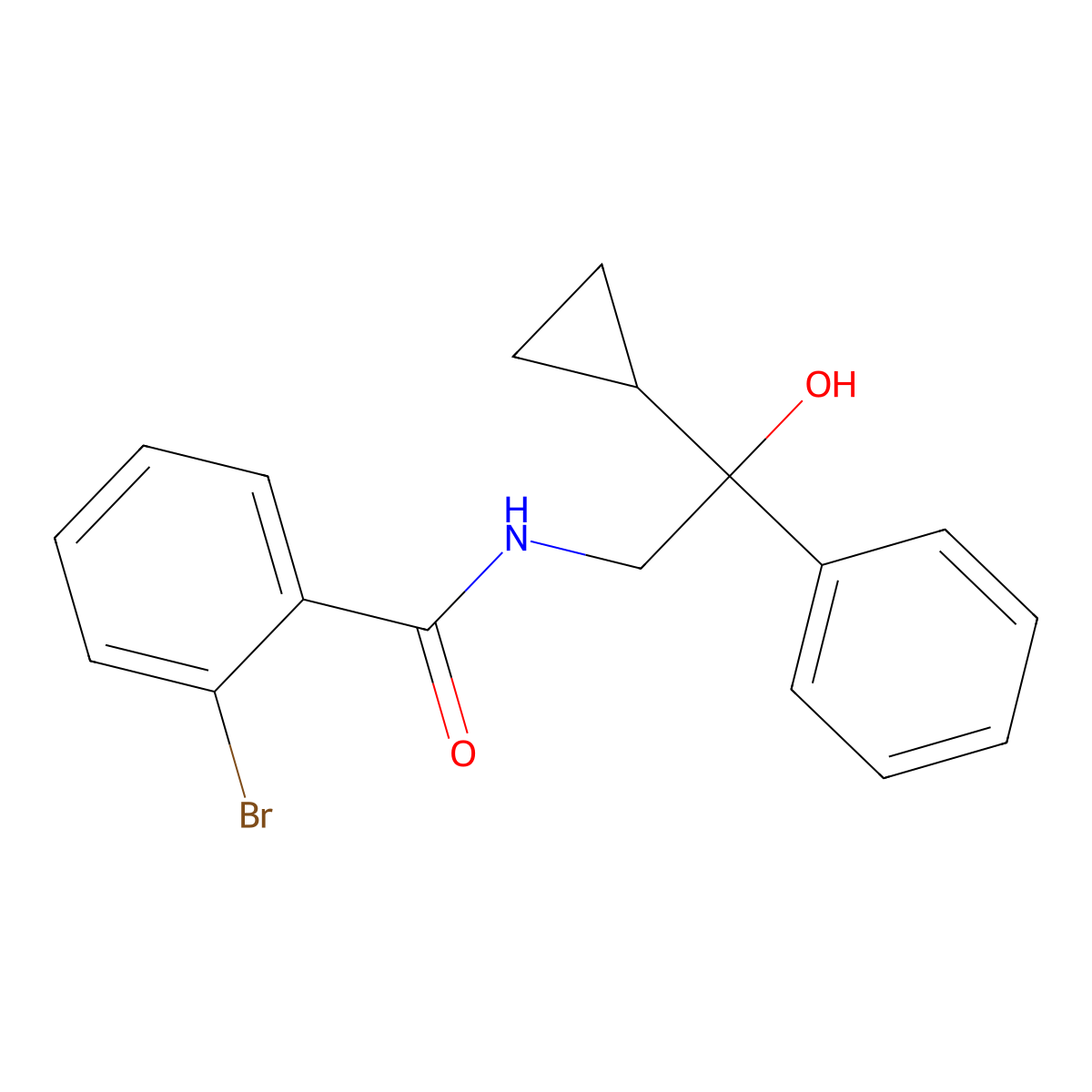 2-bromo-N-(2-cyclopropyl-2-hydroxy-2-phenylethyl)benzamide molecular structure, CAS 1421467-15-3
