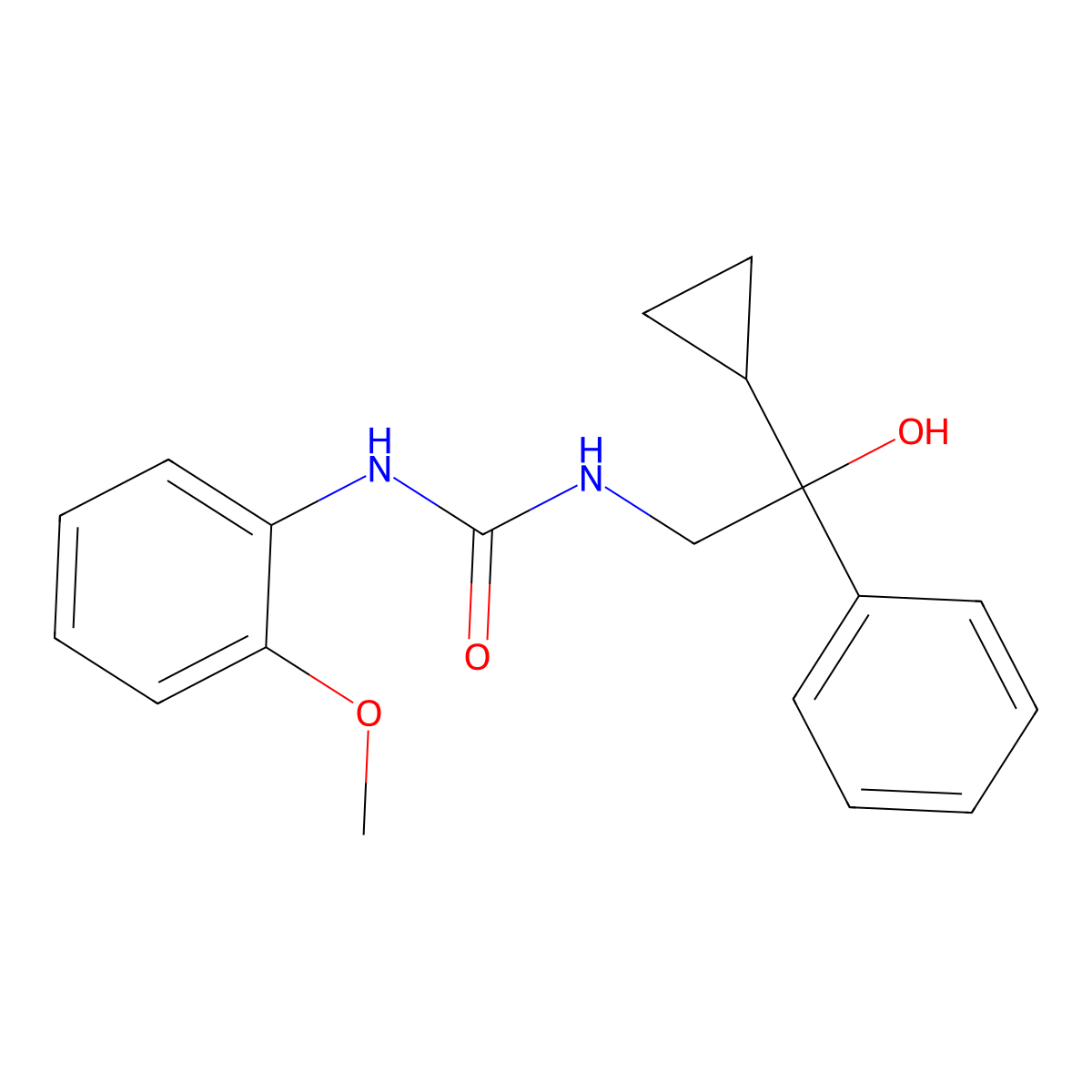 1-(2-Cyclopropyl-2-hydroxy-2-phenylethyl)-3-(2-methoxyphenyl)urea molecular structure, CAS 1421467-54-0
