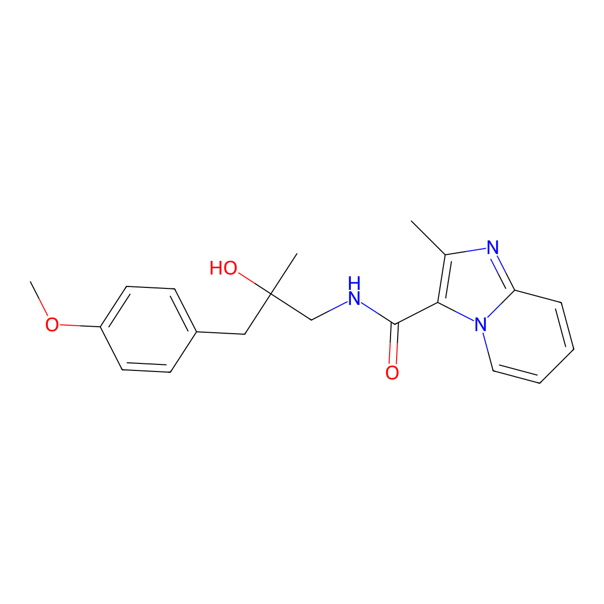 N-[2-Hydroxy-3-(4-methoxyphenyl)-2-methylpropyl]-2-methylimidazo[1,2-A]pyridine-3-carboxamide molecular structure, CAS 1421468-06-5