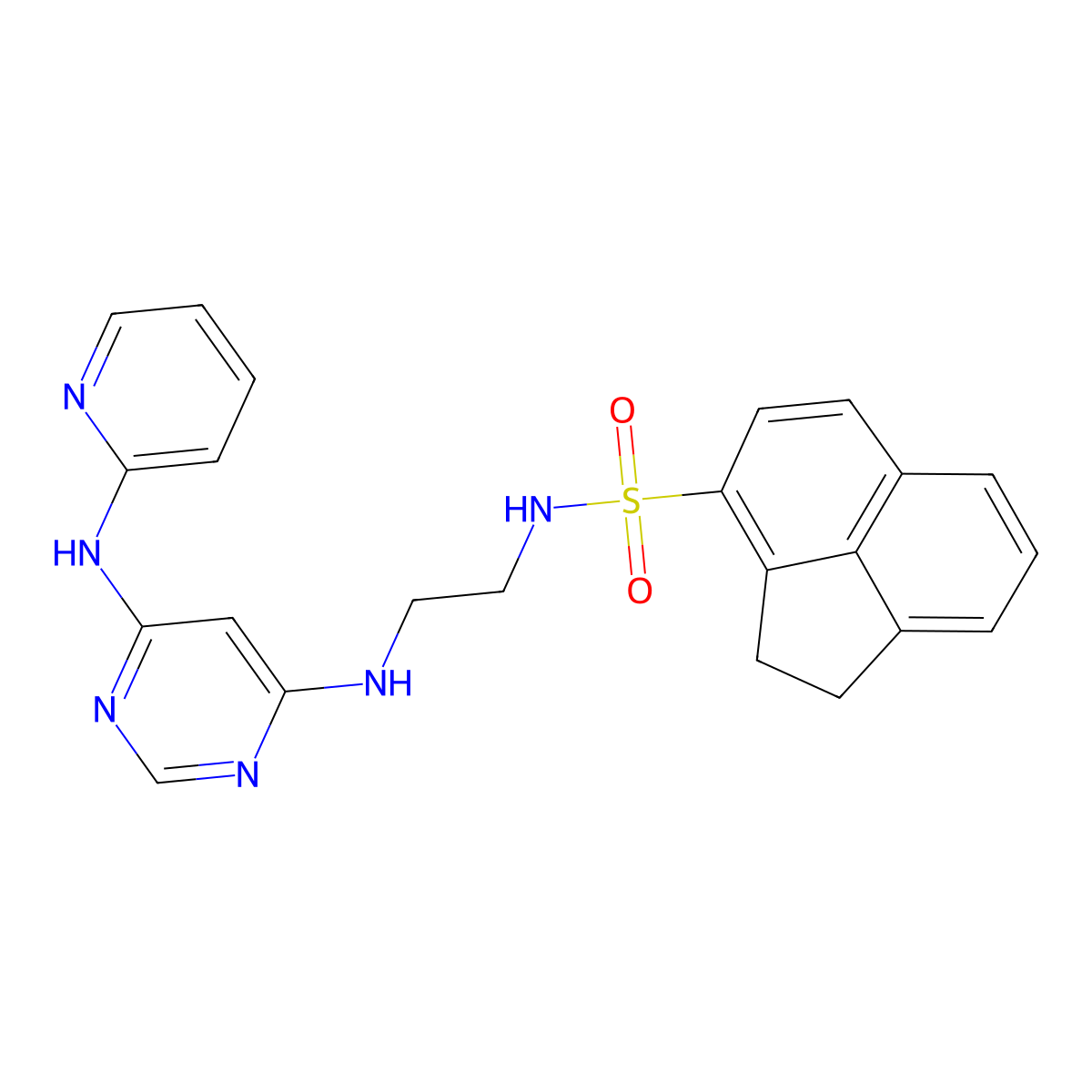 N-(2-((6-(pyridin-2-ylamino)pyrimidin-4-yl)amino)ethyl)-1,2-dihydroacenaphthylene-3-sulfonamide molecular structure, CAS 1421468-10-1