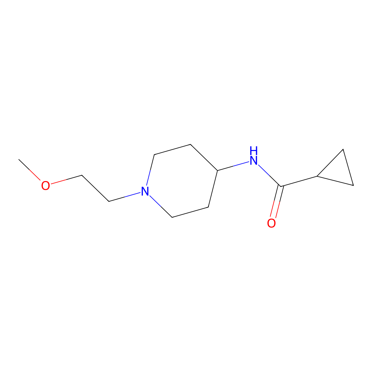 N-[1-(2-Methoxyethyl)piperidin-4-YL]cyclopropanecarboxamide molecular structure, CAS 1421468-37-2