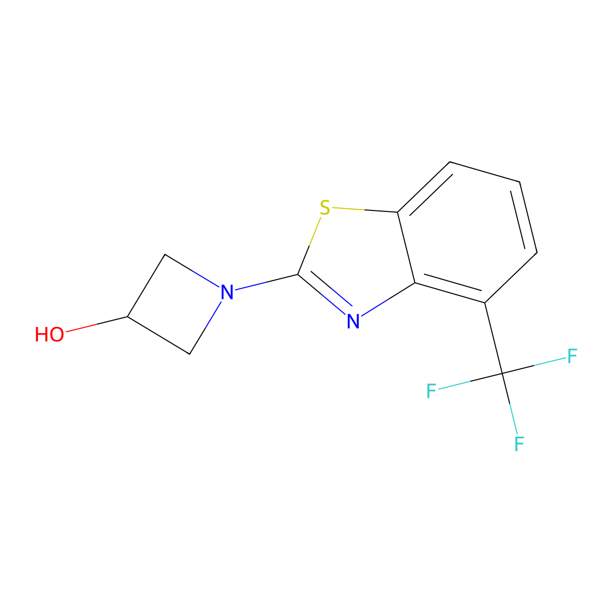 1-(4-(Trifluoromethyl)benzo[d]thiazol-2-yl)azetidin-3-ol molecular structure, CAS 1421468-62-3