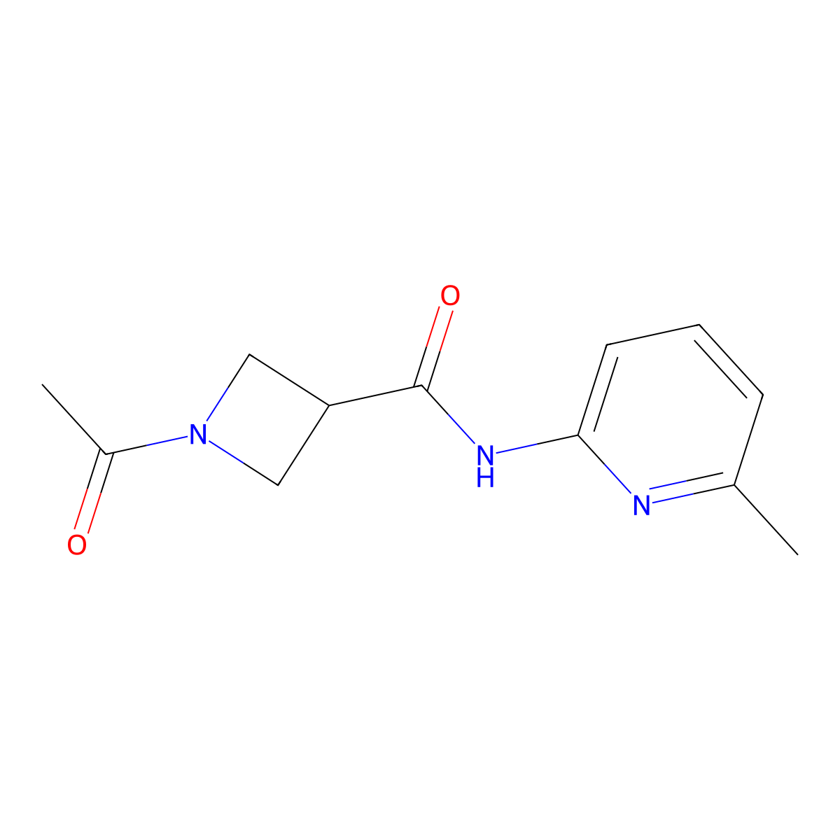 1-acetyl-N-(6-methylpyridin-2-yl)azetidine-3-carboxamide molecular structure, CAS 1421469-06-8