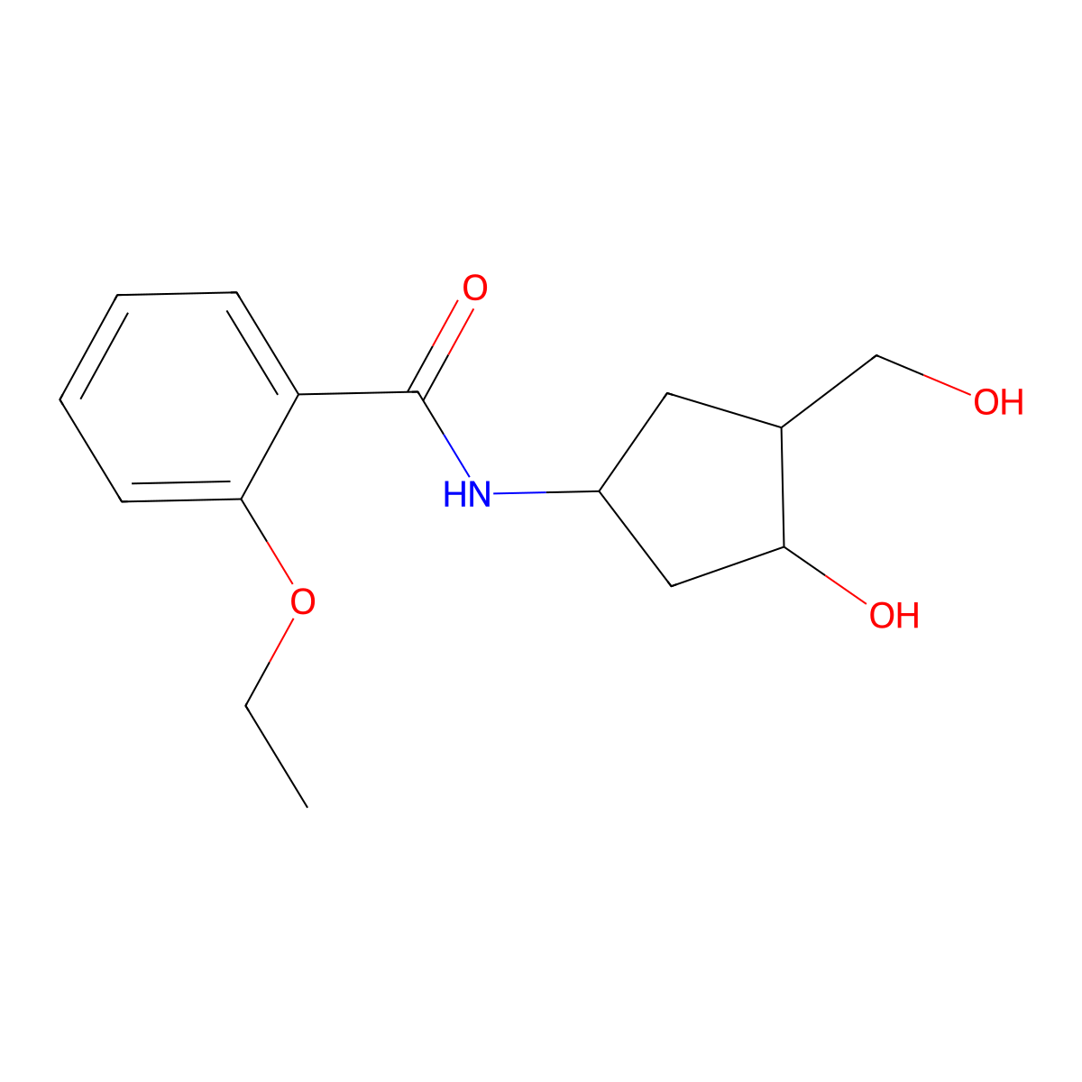 2-Ethoxy-N-[3-hydroxy-4-(hydroxymethyl)cyclopentyl]benzamide molecular structure, CAS 1421469-38-6