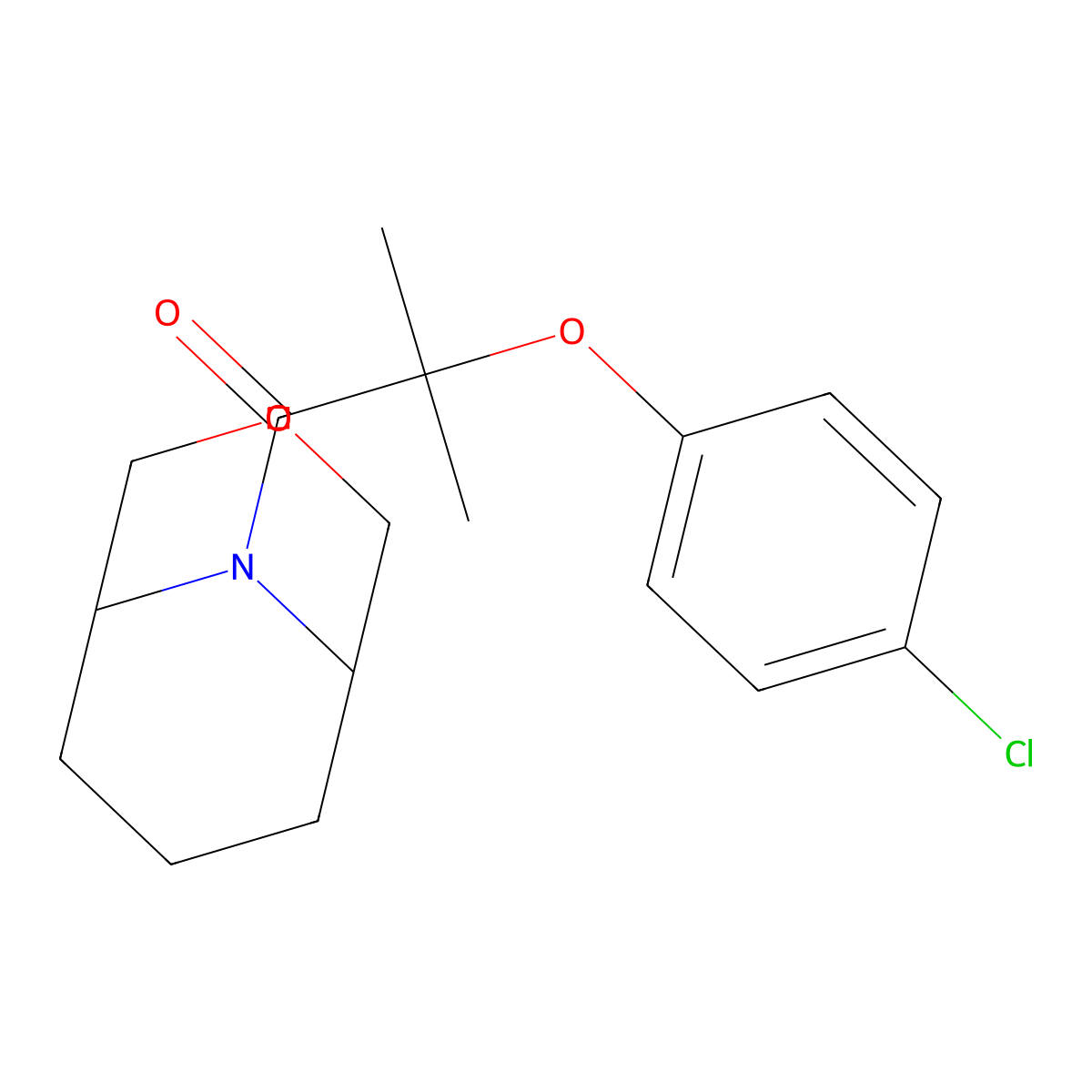 1-(3-Oxa-9-azabicyclo[3.3.1]nonan-9-yl)-2-(4-chlorophenoxy)-2-methylpropan-1-one molecular structure, CAS 1421469-42-2