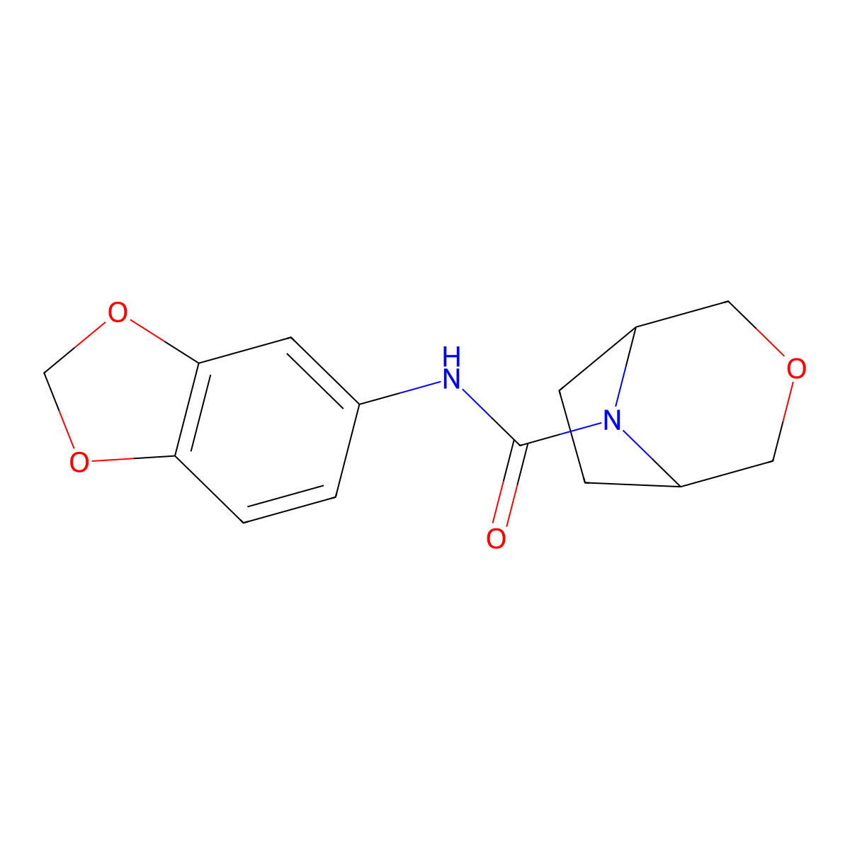 N-(2H-1,3-Benzodioxol-5-YL)-3-oxa-8-azabicyclo[3.2.1]octane-8-carboxamide molecular structure, CAS 1421469-57-9