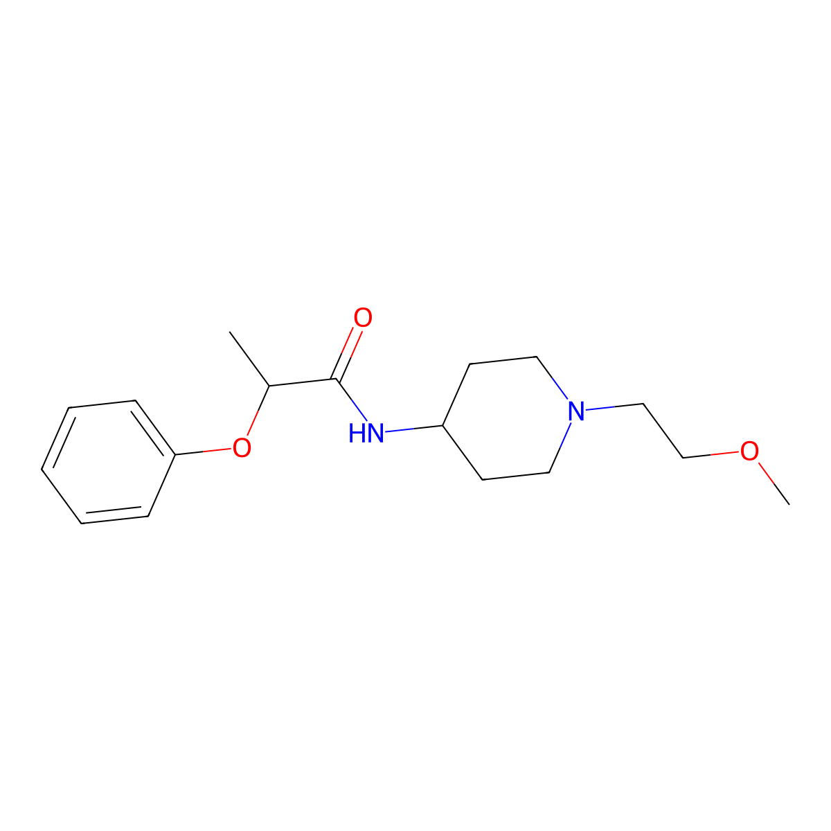 N-[1-(2-Methoxyethyl)piperidin-4-YL]-2-phenoxypropanamide molecular structure, CAS 1421469-58-0