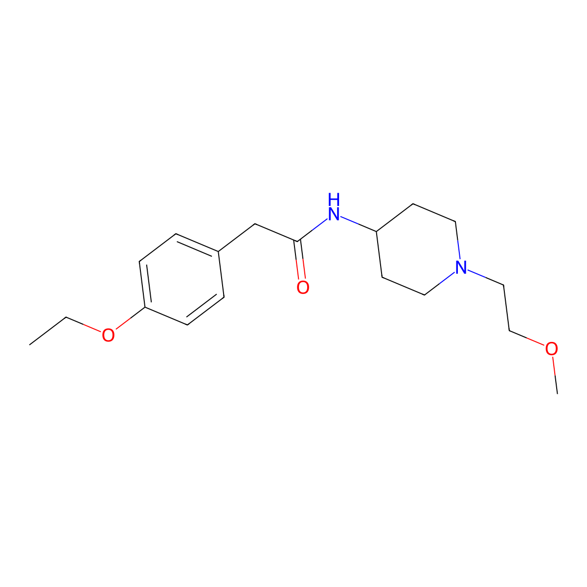2-(4-Ethoxyphenyl)-N-[1-(2-methoxyethyl)piperidin-4-YL]acetamide molecular structure, CAS 1421469-62-6