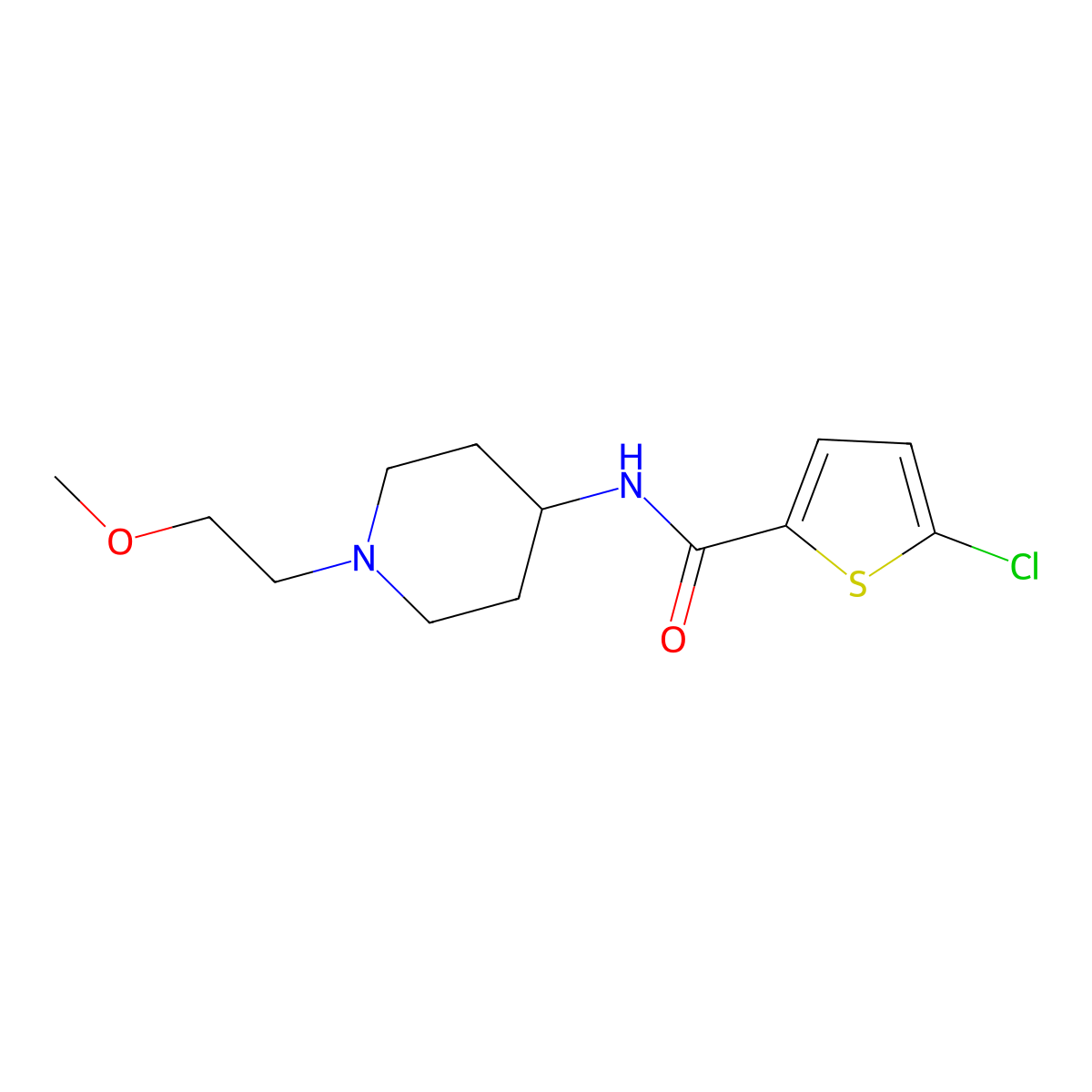 5-Chloro-N-[1-(2-methoxyethyl)piperidin-4-YL]thiophene-2-carboxamide molecular structure, CAS 1421471-90-0