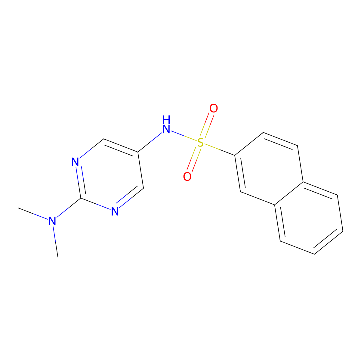 N-[2-(Dimethylamino)pyrimidin-5-YL]naphthalene-2-sulfonamide molecular structure, CAS 1421472-33-4
