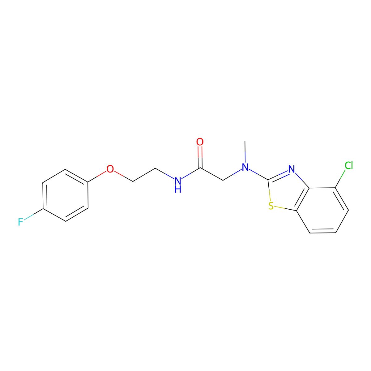 2-((4-chlorobenzo[d]thiazol-2-yl)(methyl)amino)-N-(2-(4-fluorophenoxy)ethyl)acetamide molecular structure, CAS 1421472-43-6