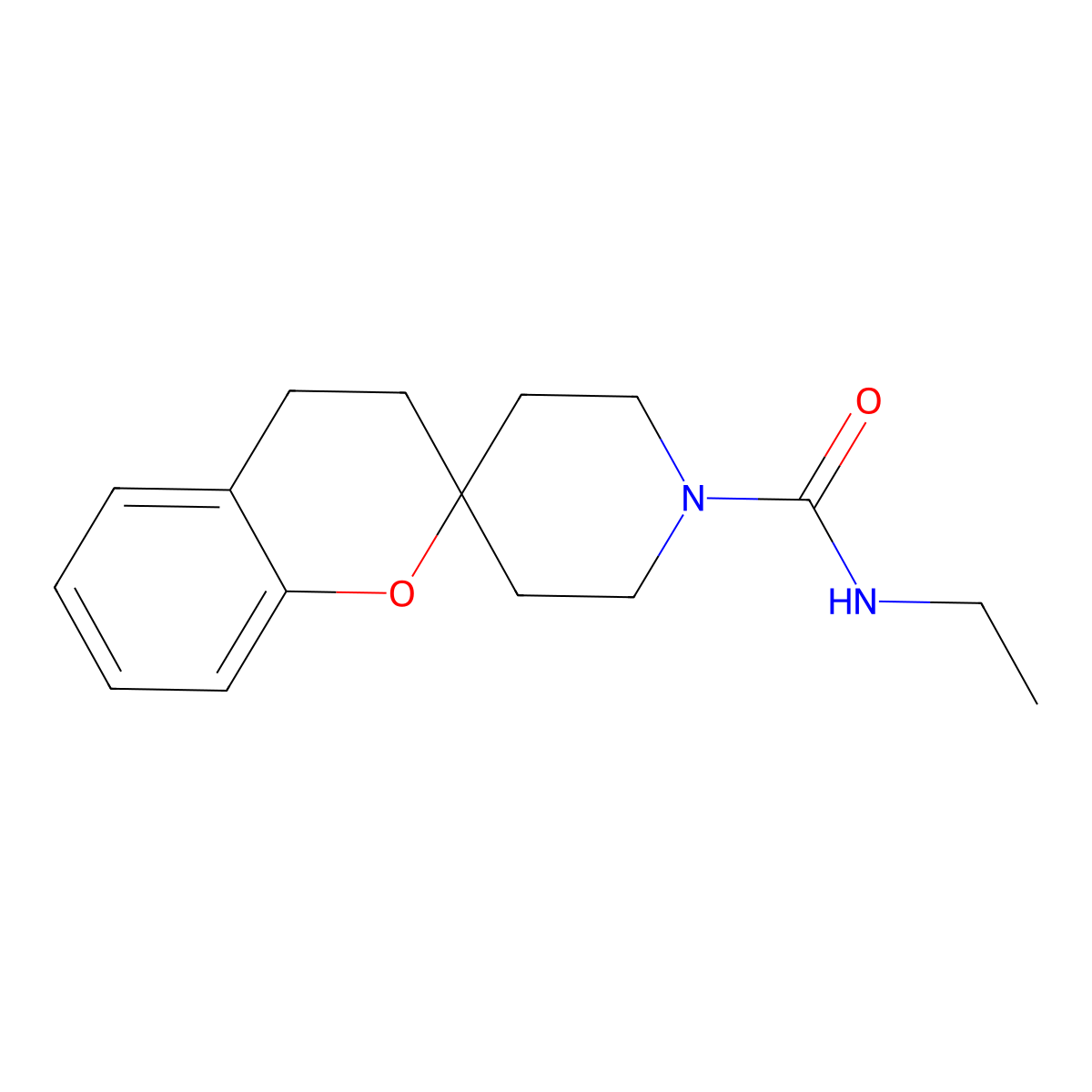 N-Ethyl-3,4-dihydrospiro[1-benzopyran-2,4'-piperidine]-1'-carboxamide molecular structure, CAS 1421472-48-1