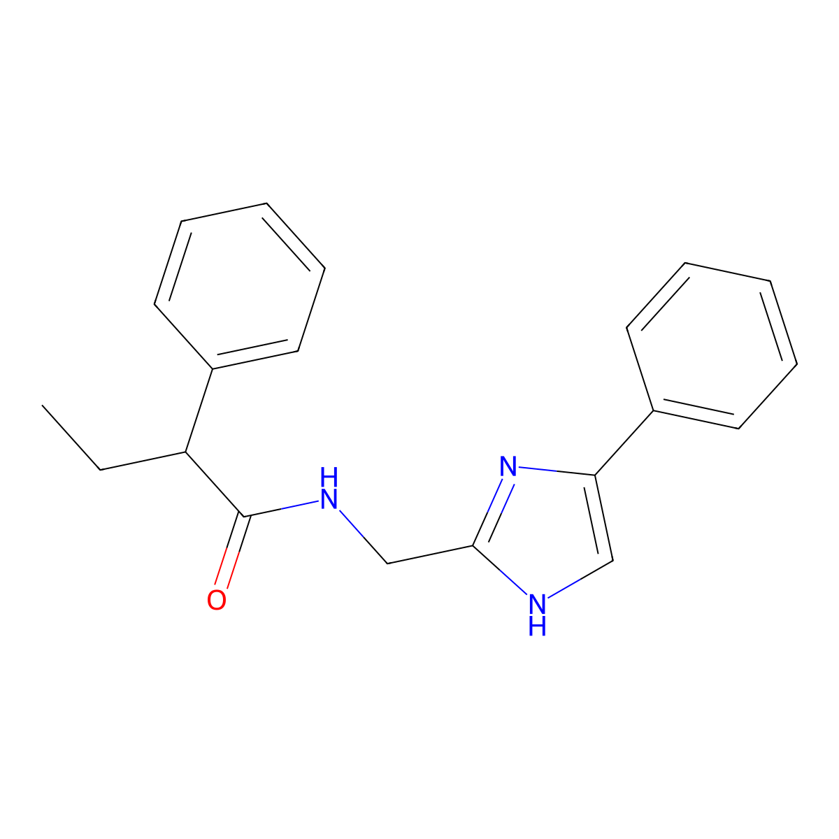 2-Phenyl-N-[(4-phenyl-1H-imidazol-2-YL)methyl]butanamide molecular structure, CAS 1421472-77-6