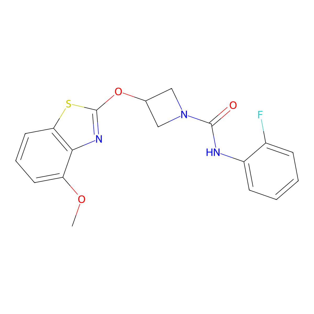N-(2-fluorophenyl)-3-((4-methoxybenzo[d]thiazol-2-yl)oxy)azetidine-1-carboxamide molecular structure, CAS 1421472-82-3