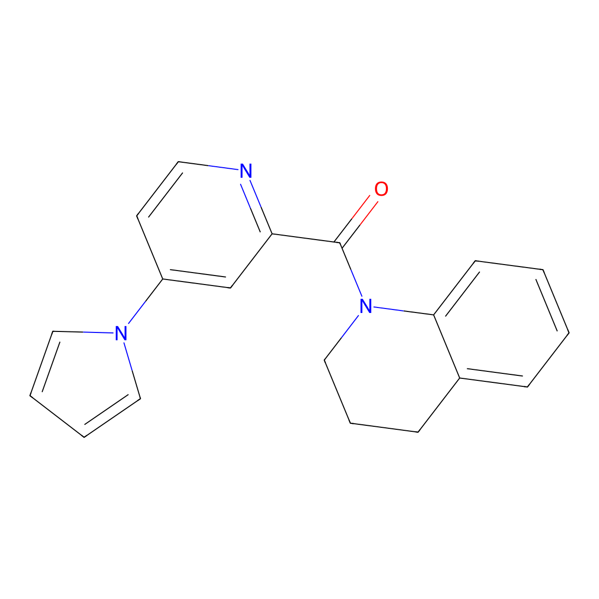 (4-(1H-pyrrol-1-yl)pyridin-2-yl)(3,4-dihydroquinolin-1(2H)-yl)methanone molecular structure, CAS 1421473-53-1