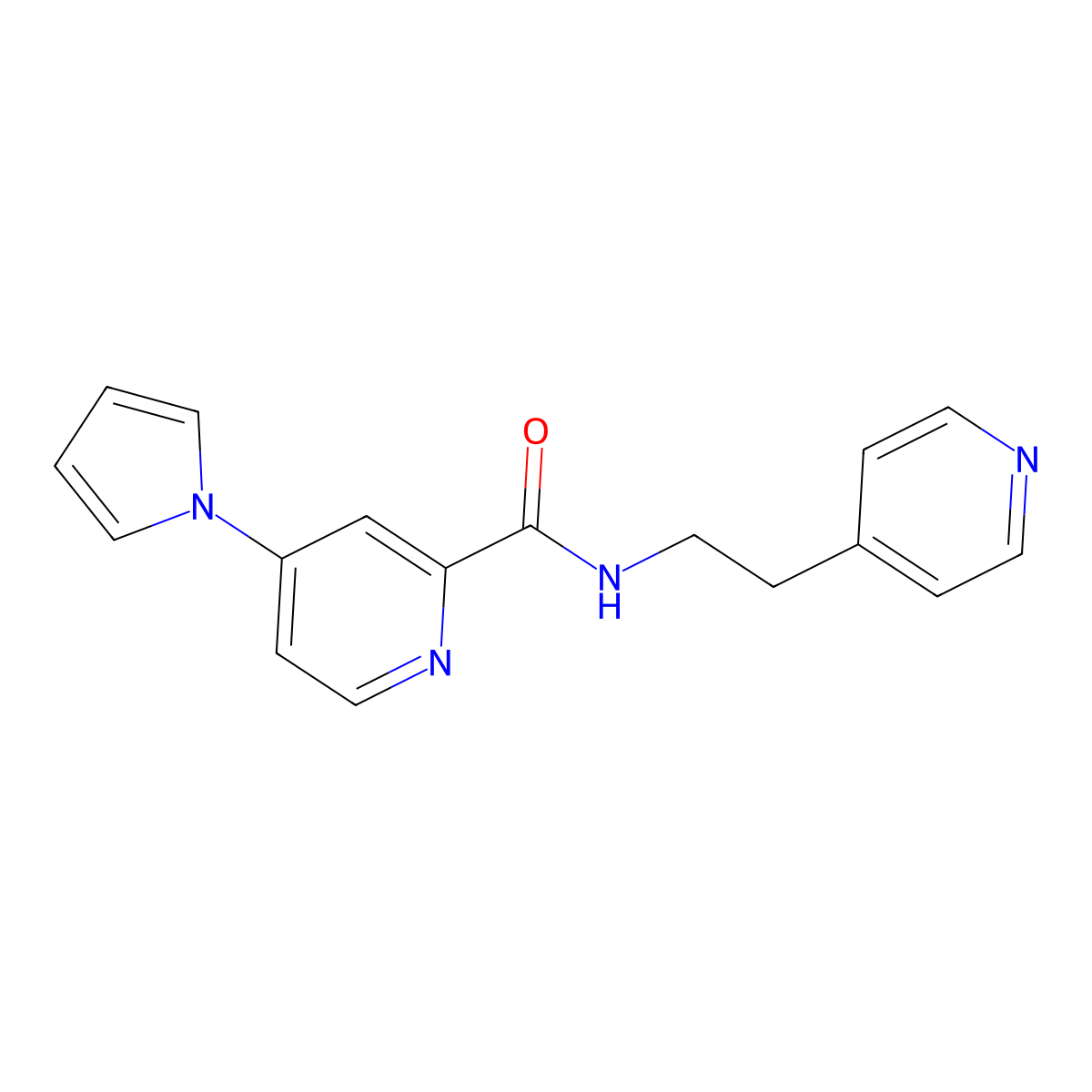 N-(2-(pyridin-4-yl)ethyl)-4-(1H-pyrrol-1-yl)picolinamide molecular structure, CAS 1421473-67-7