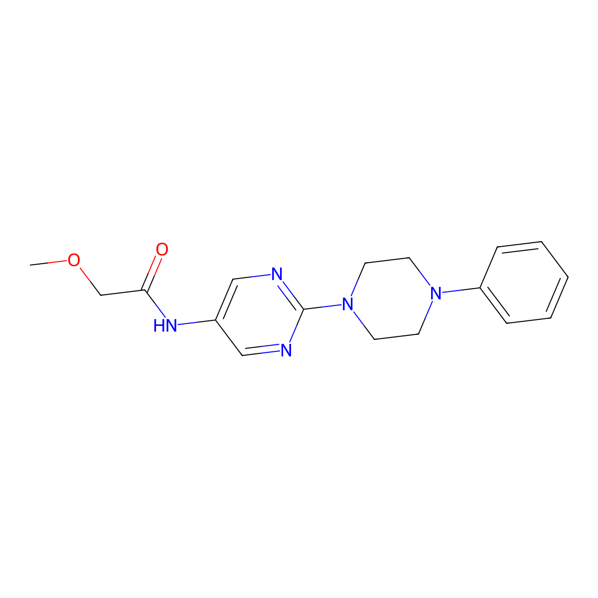 2-Methoxy-N-[2-(4-phenylpiperazin-1-YL)pyrimidin-5-YL]acetamide molecular structure, CAS 1421475-21-9