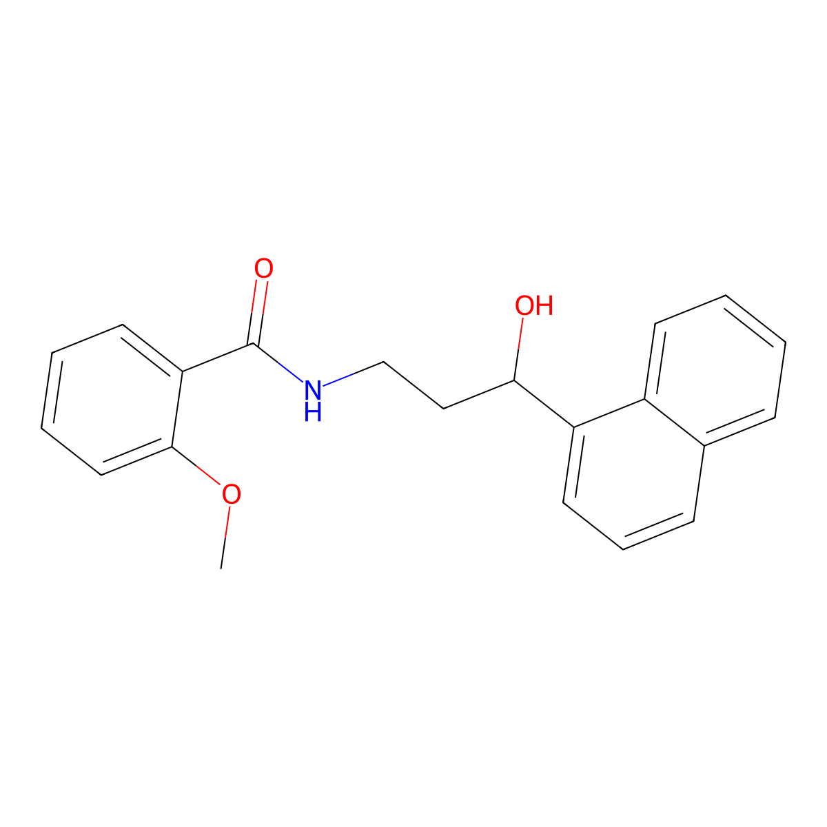 N-[3-Hydroxy-3-(naphthalen-1-YL)propyl]-2-methoxybenzamide molecular structure, CAS 1421475-58-2