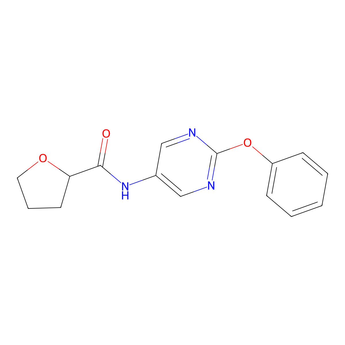 N-(2-Phenoxypyrimidin-5-YL)oxolane-2-carboxamide molecular structure, CAS 1421475-63-9