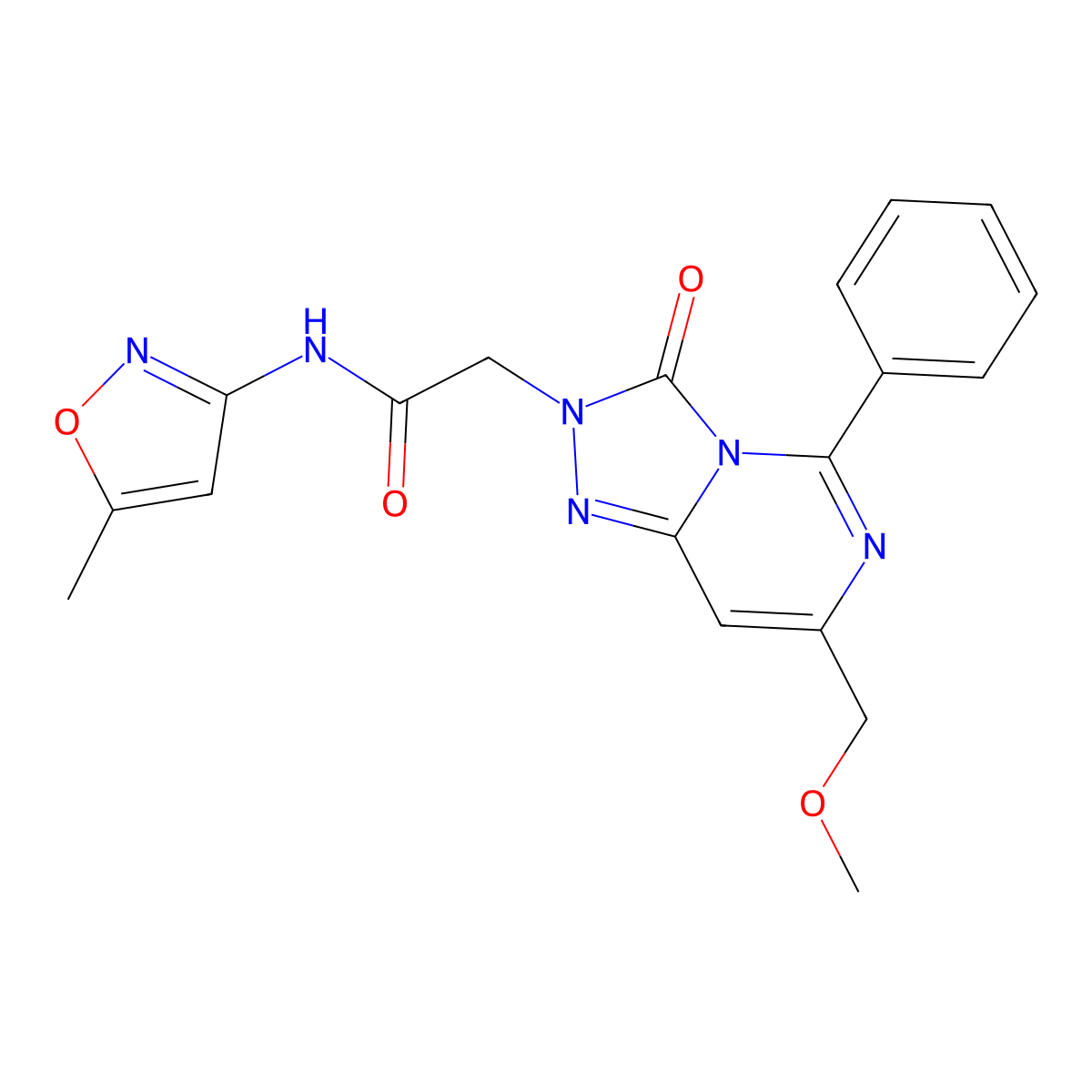 2-(7-(methoxymethyl)-3-oxo-5-phenyl-[1,2,4]triazolo[4,3-c]pyrimidin-2(3H)-yl)-N-(5-methylisoxazol-3-yl)acetamide molecular structure, CAS 1421476-60-9