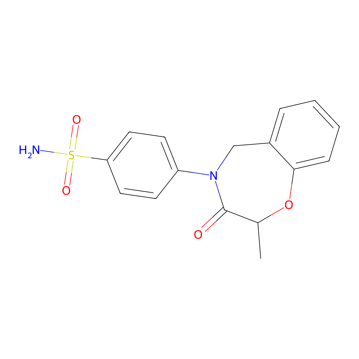 4-(2-methyl-3-oxo-2,3-dihydrobenzo[f][1,4]oxazepin-4(5H)-yl)benzenesulfonamide molecular structure, CAS 1421476-62-1