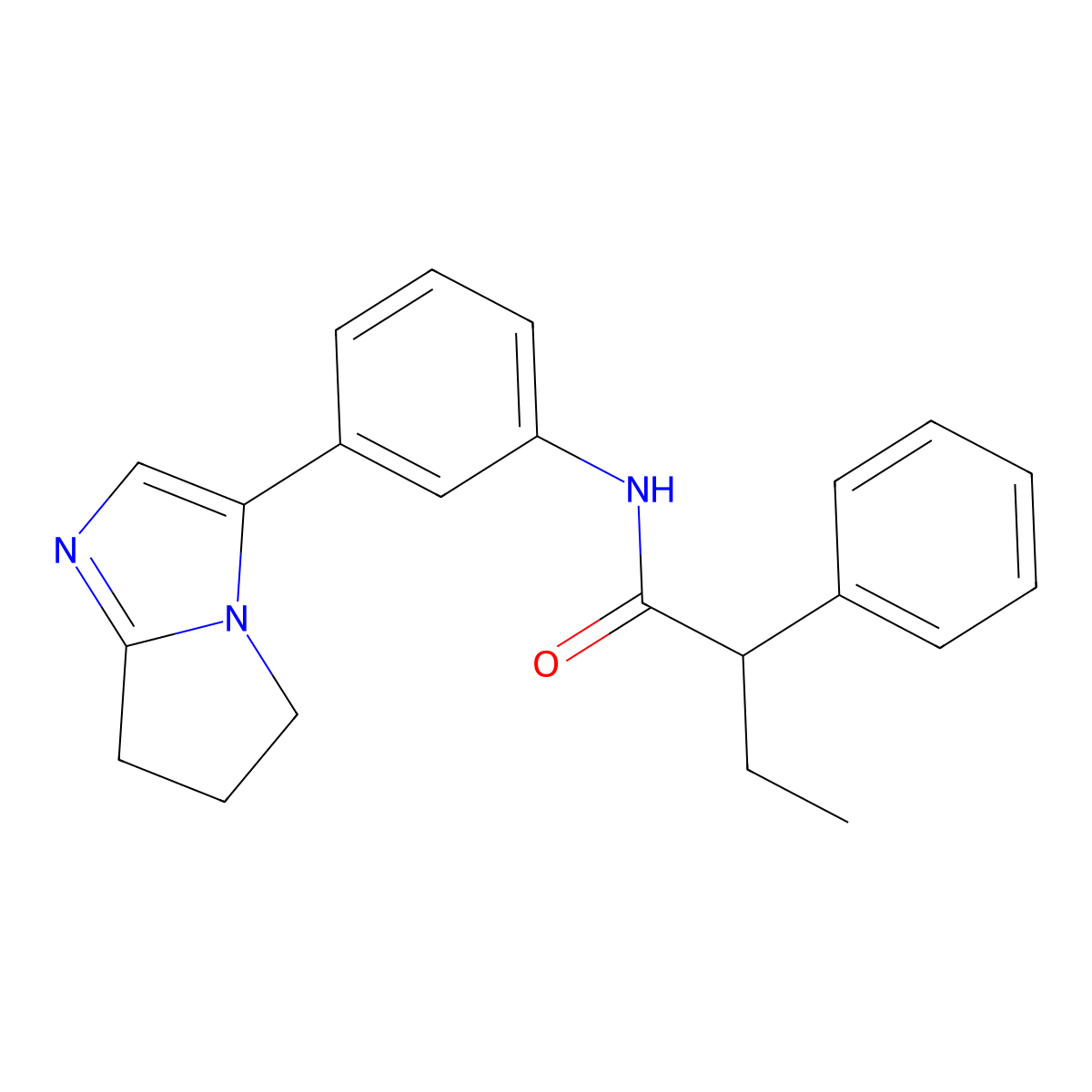 N-(3-(6,7-dihydro-5H-pyrrolo[1,2-a]imidazol-3-yl)phenyl)-2-phenylbutanamide molecular structure, CAS 1421476-79-0