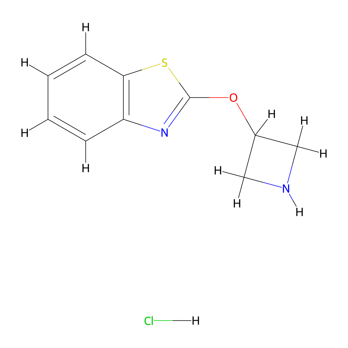 2-(Azetidin-3-yloxy)-1,3-benzothiazole hydrochloride molecular structure, CAS 1421477-06-6