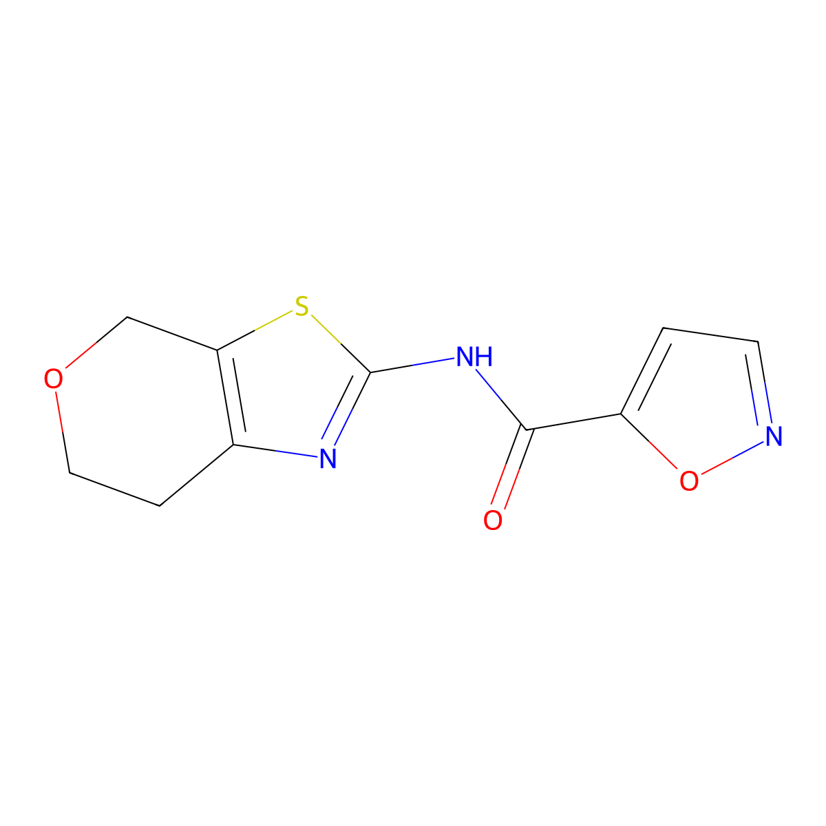 N-(6,7-dihydro-4H-pyrano[4,3-d]thiazol-2-yl)isoxazole-5-carboxamide molecular structure, CAS 1421477-12-4