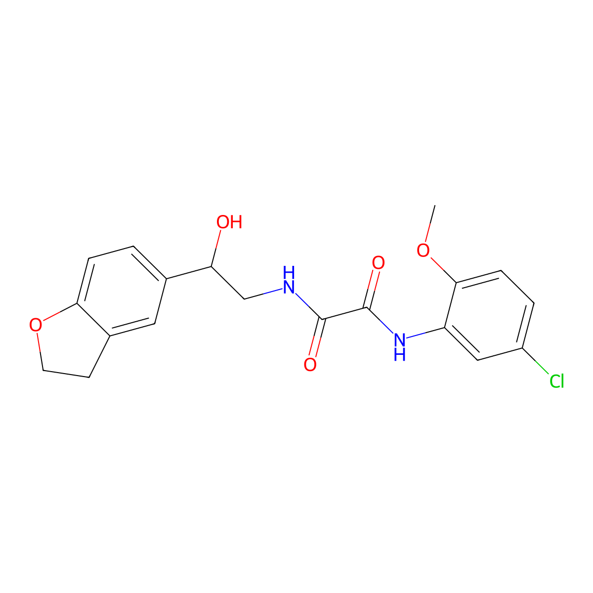 N1-(5-chloro-2-methoxyphenyl)-N2-(2-(2,3-dihydrobenzofuran-5-yl)-2-hydroxyethyl)oxalamide molecular structure, CAS 1421477-53-3
