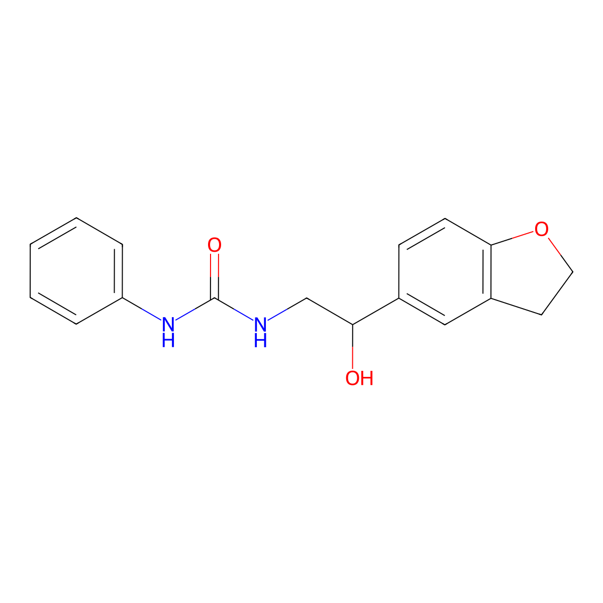 1-(2-(2,3-Dihydrobenzofuran-5-yl)-2-hydroxyethyl)-3-phenylurea molecular structure, CAS 1421477-59-9