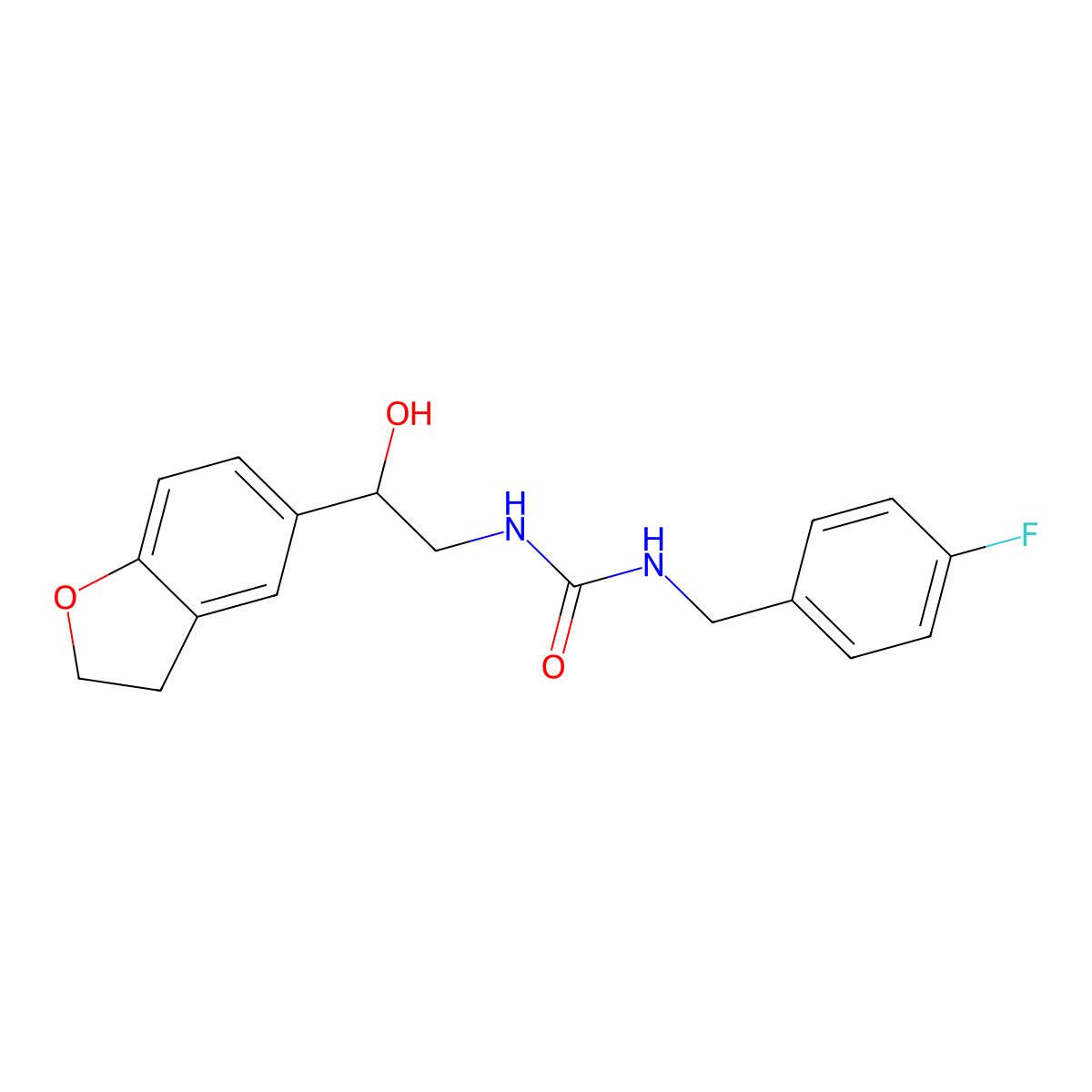 1-(2-(2,3-Dihydrobenzofuran-5-yl)-2-hydroxyethyl)-3-(4-fluorobenzyl)urea molecular structure, CAS 1421477-66-8