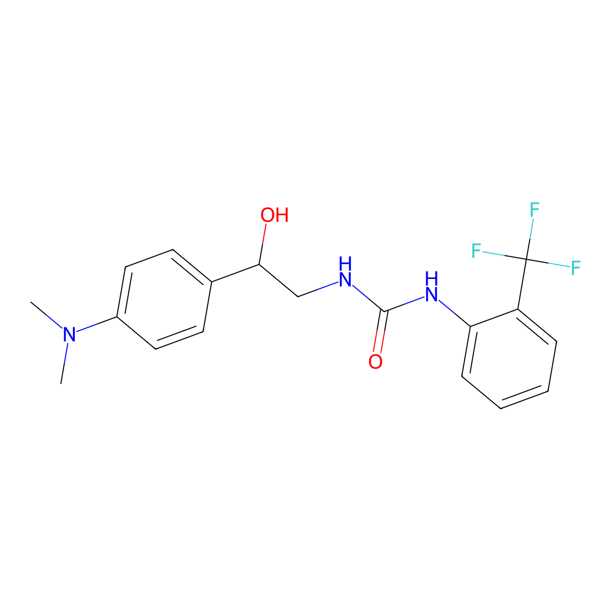 1-{2-[4-(Dimethylamino)phenyl]-2-hydroxyethyl}-3-[2-(trifluoromethyl)phenyl]urea molecular structure, CAS 1421478-09-2