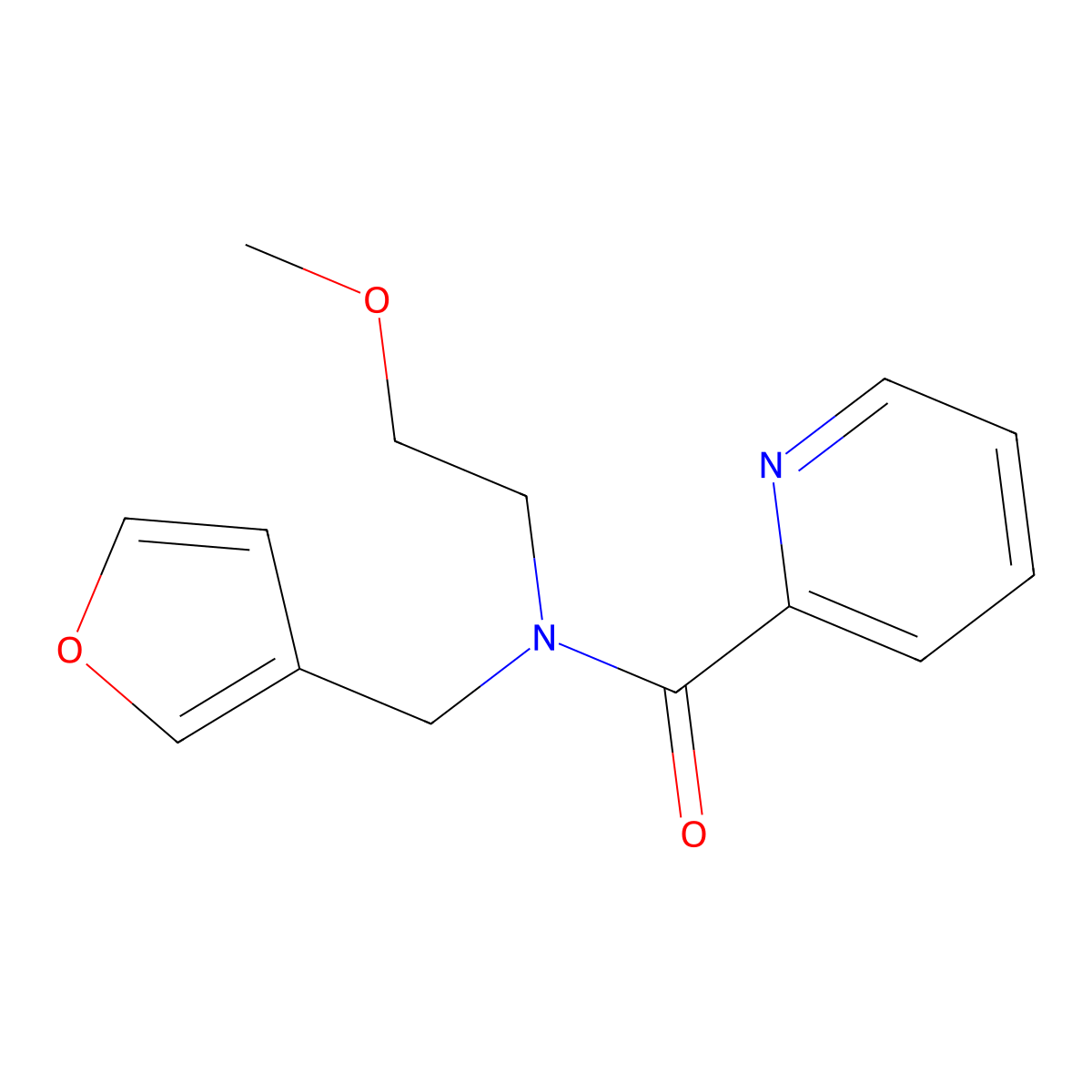 N-(furan-3-ylmethyl)-N-(2-methoxyethyl)picolinamide molecular structure, CAS 1421478-16-1