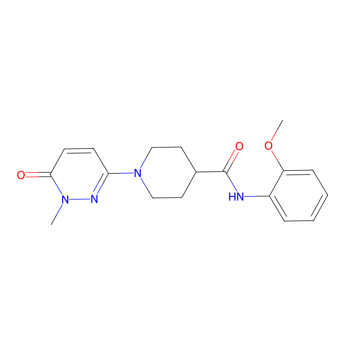 N-(2-methoxyphenyl)-1-(1-methyl-6-oxo-1,6-dihydropyridazin-3-yl)piperidine-4-carboxamide molecular structure, CAS 1421478-18-3