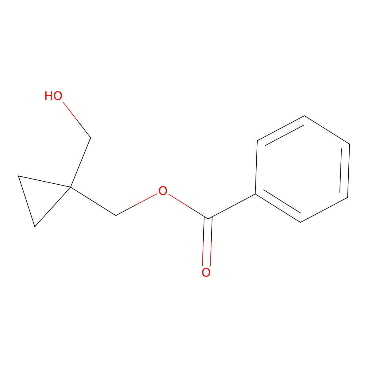 (1-(Hydroxymethyl)cyclopropyl)methyl benzoate molecular structure, CAS 142148-11-6
