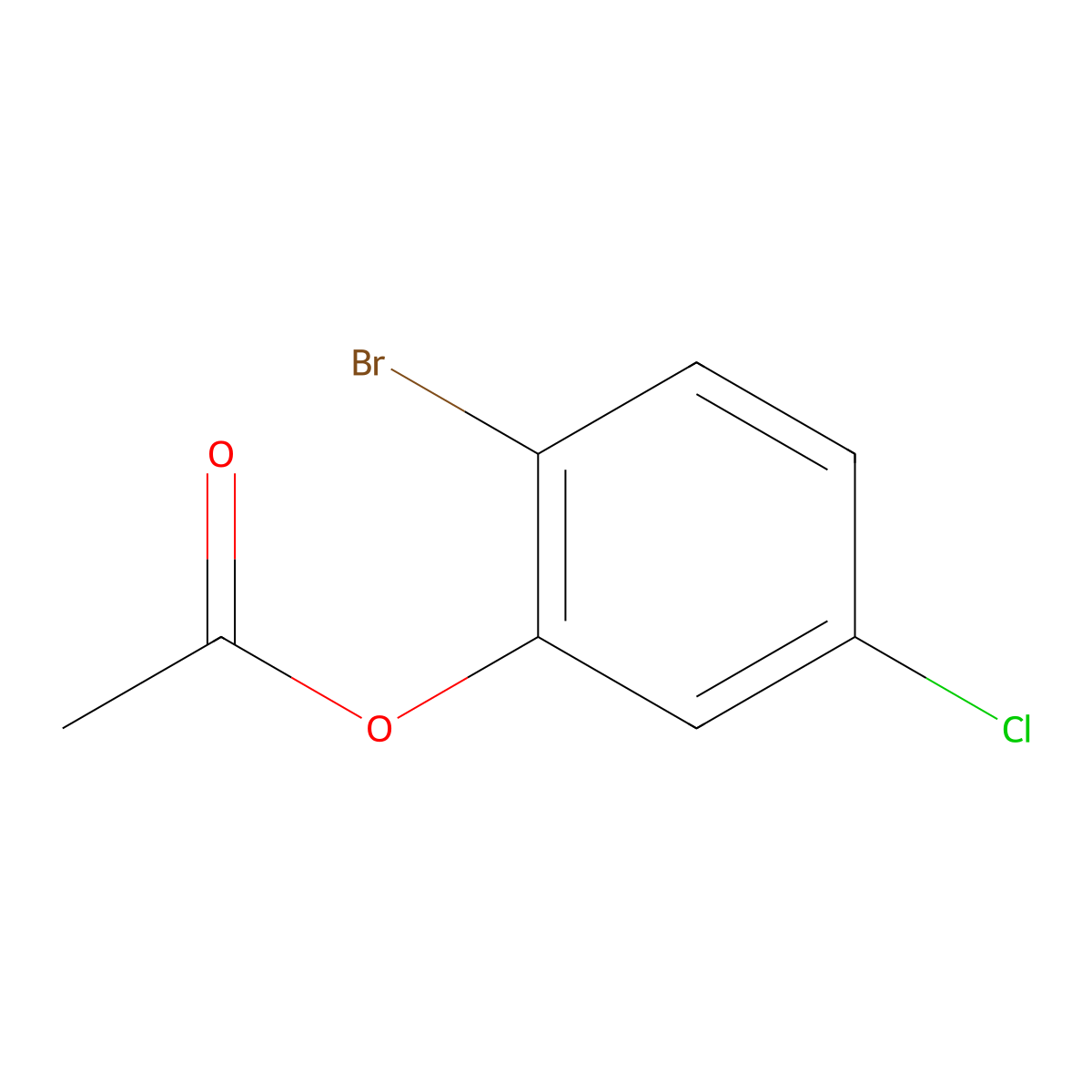 2-Bromo-5-chlorophenyl acetate molecular structure, CAS 142148-19-4