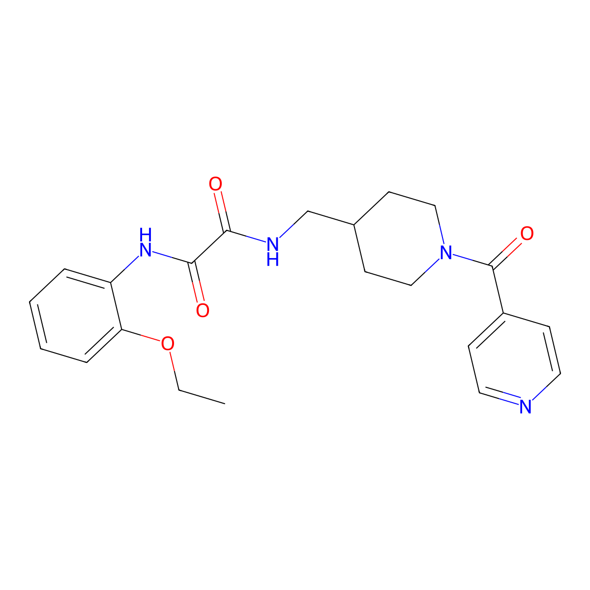N1-(2-ethoxyphenyl)-N2-((1-isonicotinoylpiperidin-4-yl)methyl)oxalamide molecular structure, CAS 1421480-62-7