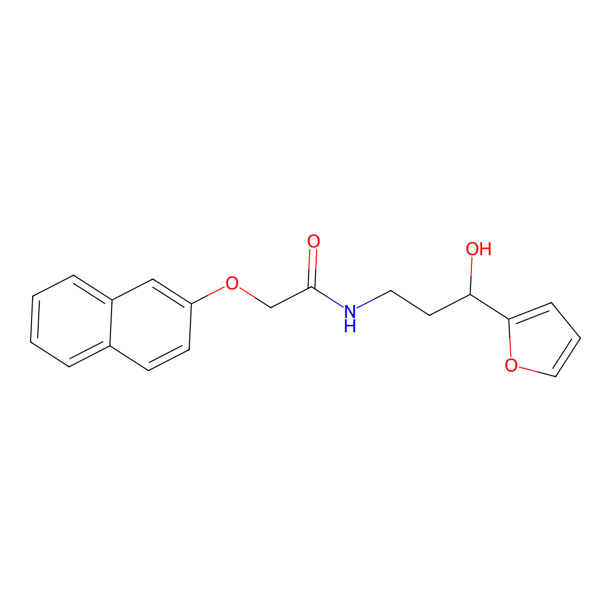 N-[3-(Furan-2-YL)-3-hydroxypropyl]-2-(naphthalen-2-yloxy)acetamide molecular structure, CAS 1421480-78-5