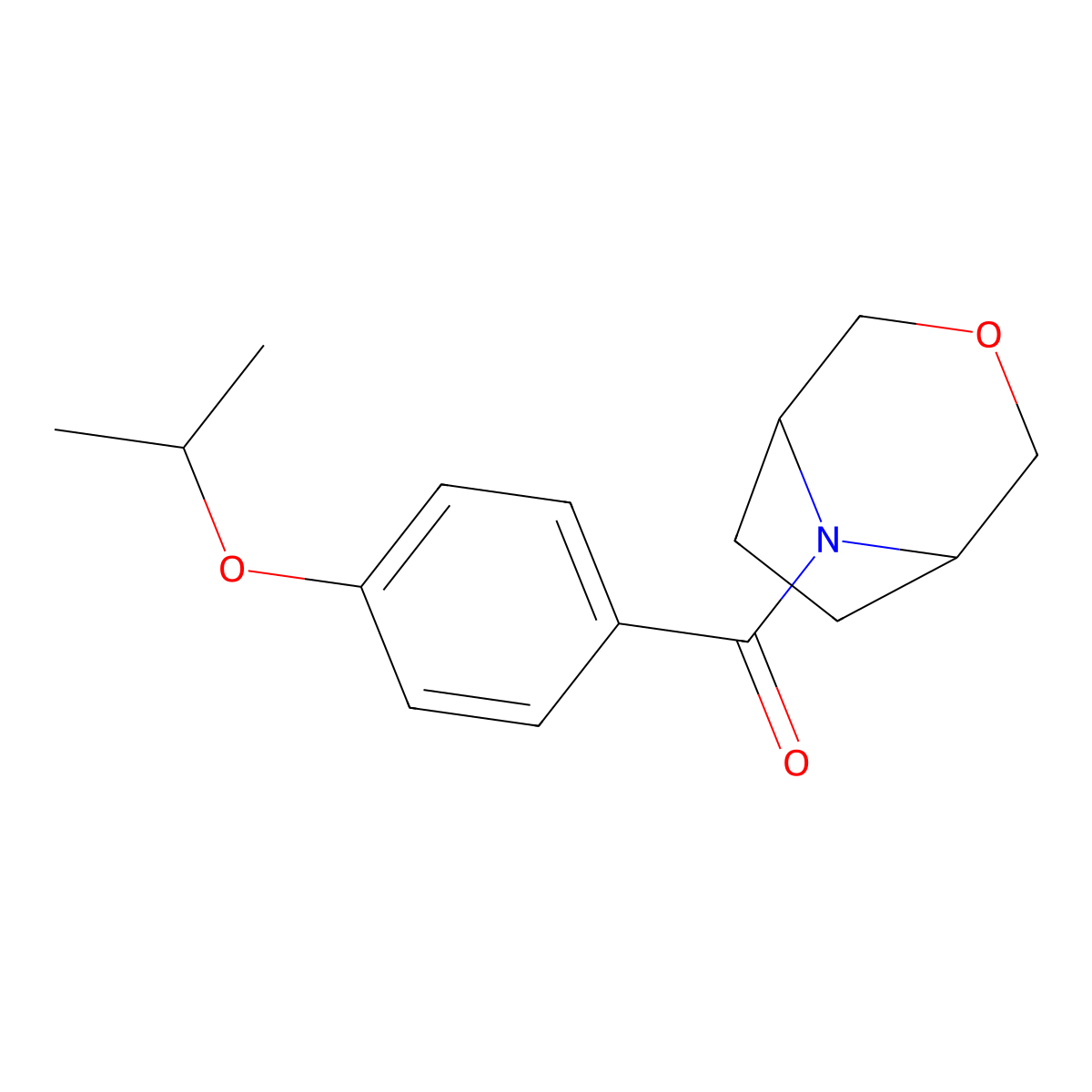 (1R,5S)-3-oxa-8-azabicyclo[3.2.1]octan-8-yl(4-isopropoxyphenyl)methanone molecular structure, CAS 1421480-79-6