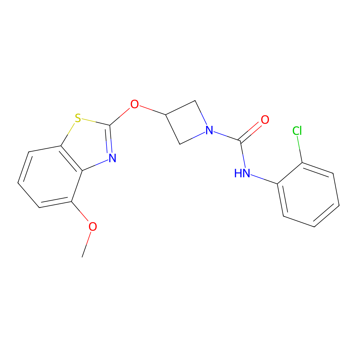 N-(2-chlorophenyl)-3-((4-methoxybenzo[d]thiazol-2-yl)oxy)azetidine-1-carboxamide molecular structure, CAS 1421481-23-3