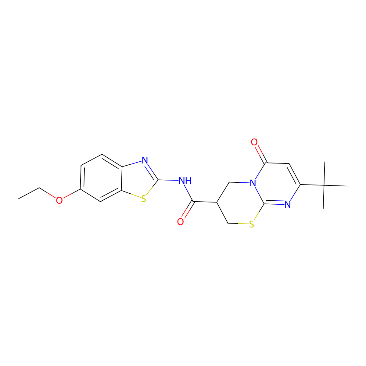 8-(tert-butyl)-N-(6-ethoxybenzo[d]thiazol-2-yl)-6-oxo-2,3,4,6-tetrahydropyrimido[2,1-b][1,3]thiazine-3-carboxamide molecular structure, CAS 1421481-43-7