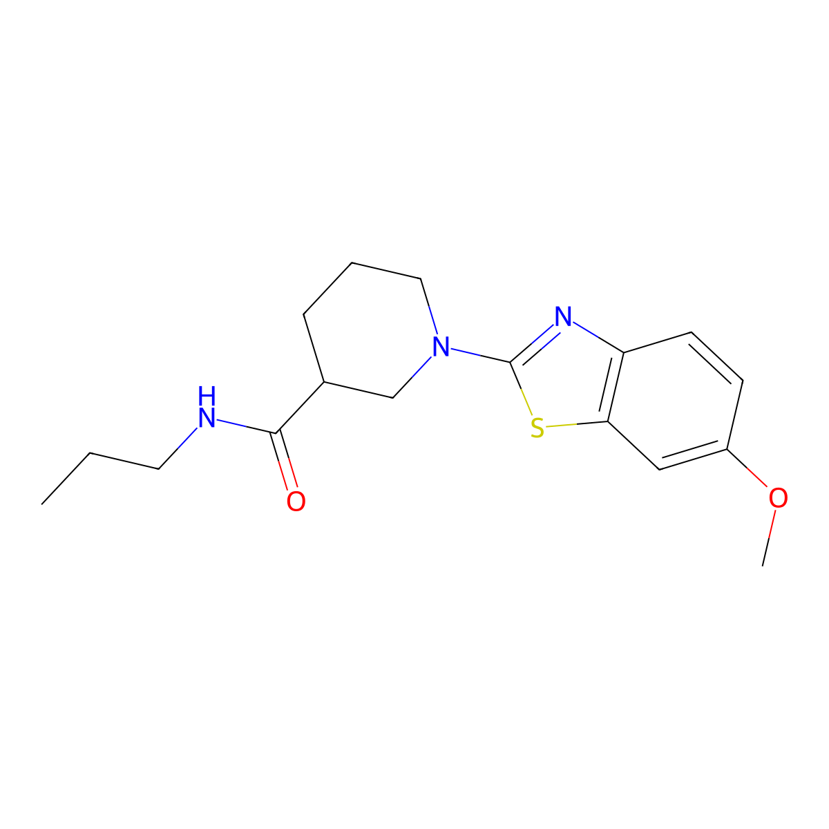 1-(6-methoxybenzo[d]thiazol-2-yl)-N-propylpiperidine-3-carboxamide molecular structure, CAS 1421481-60-8