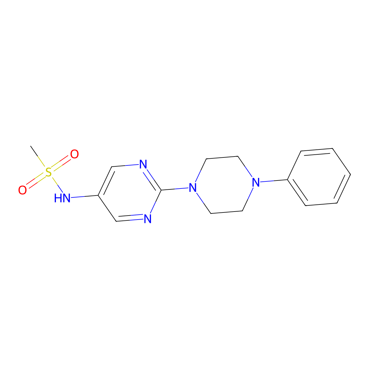 N-[2-(4-Phenylpiperazin-1-YL)pyrimidin-5-YL]methanesulfonamide molecular structure, CAS 1421481-72-2
