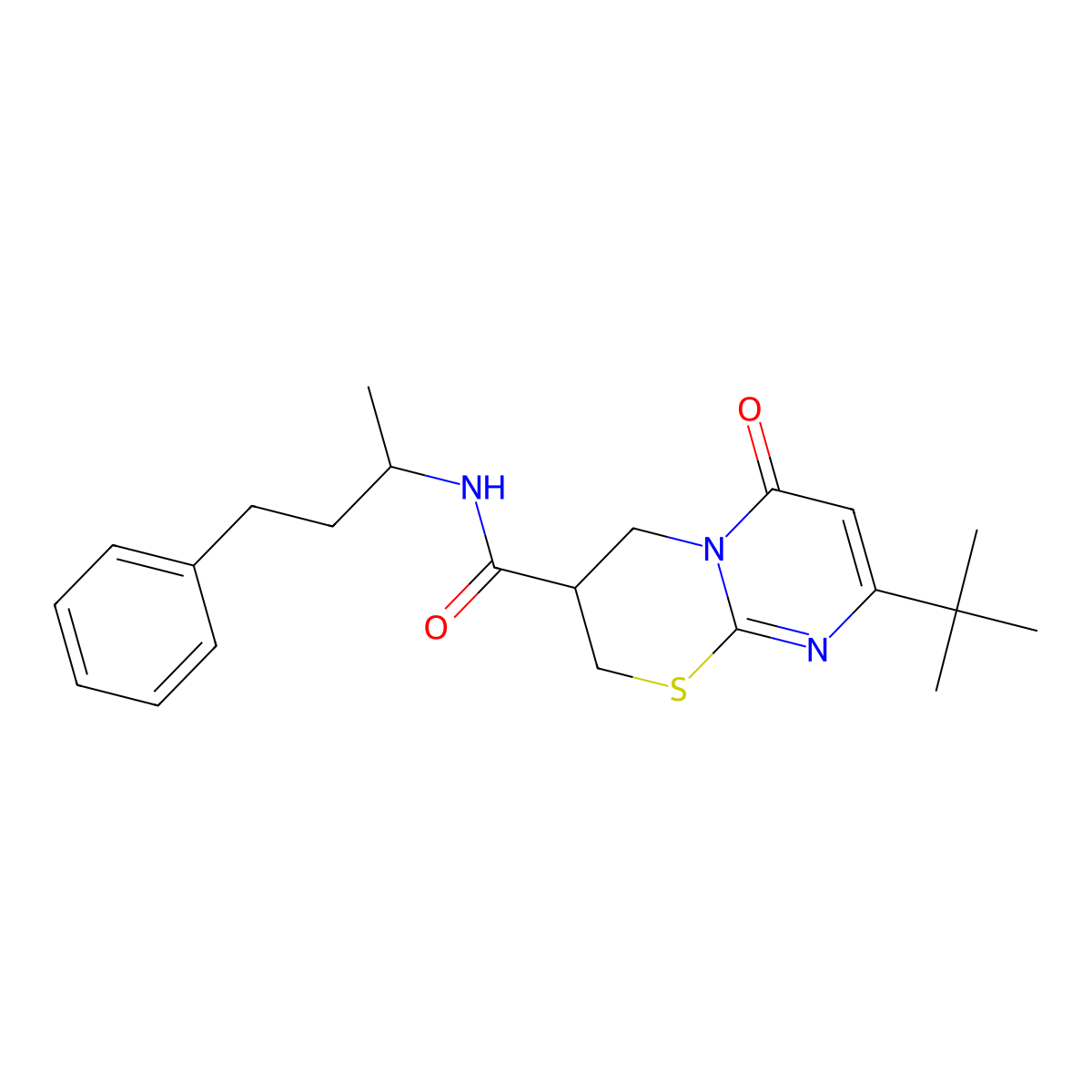 8-(tert-butyl)-6-oxo-N-(4-phenylbutan-2-yl)-2,3,4,6-tetrahydropyrimido[2,1-b][1,3]thiazine-3-carboxamide molecular structure, CAS 1421482-56-5