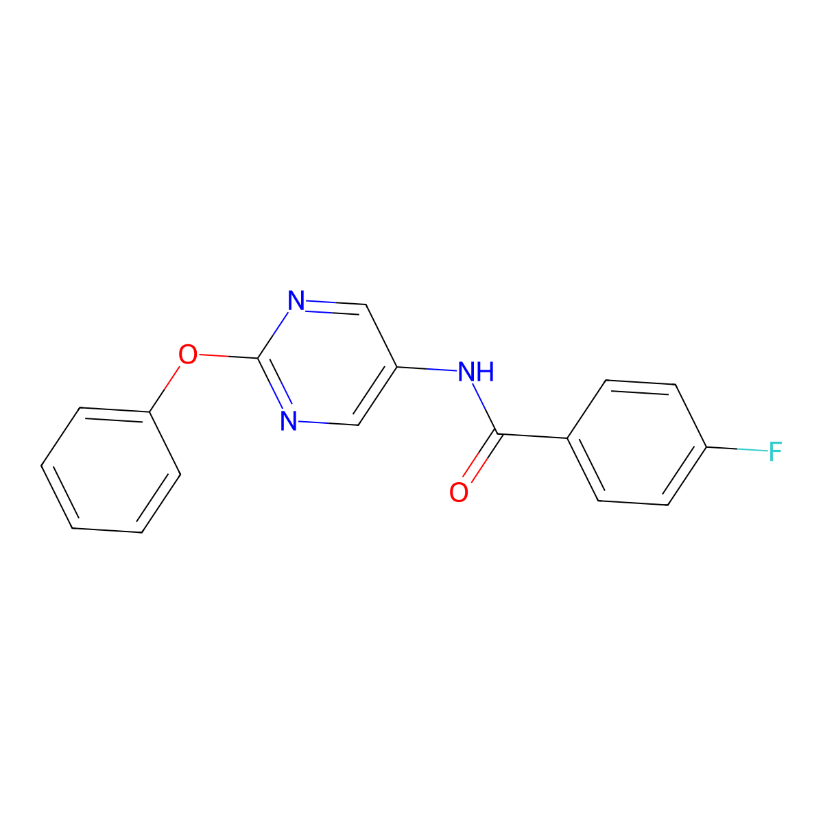 4-fluoro-N-(2-phenoxypyrimidin-5-yl)benzamide molecular structure, CAS 1421482-62-3