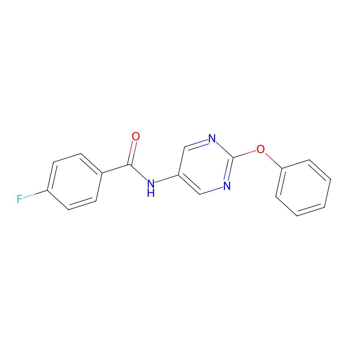 4-fluoro-N-(2-phenoxypyrimidin-5-yl)benzamide molecular structure, CAS 1421482-62-3