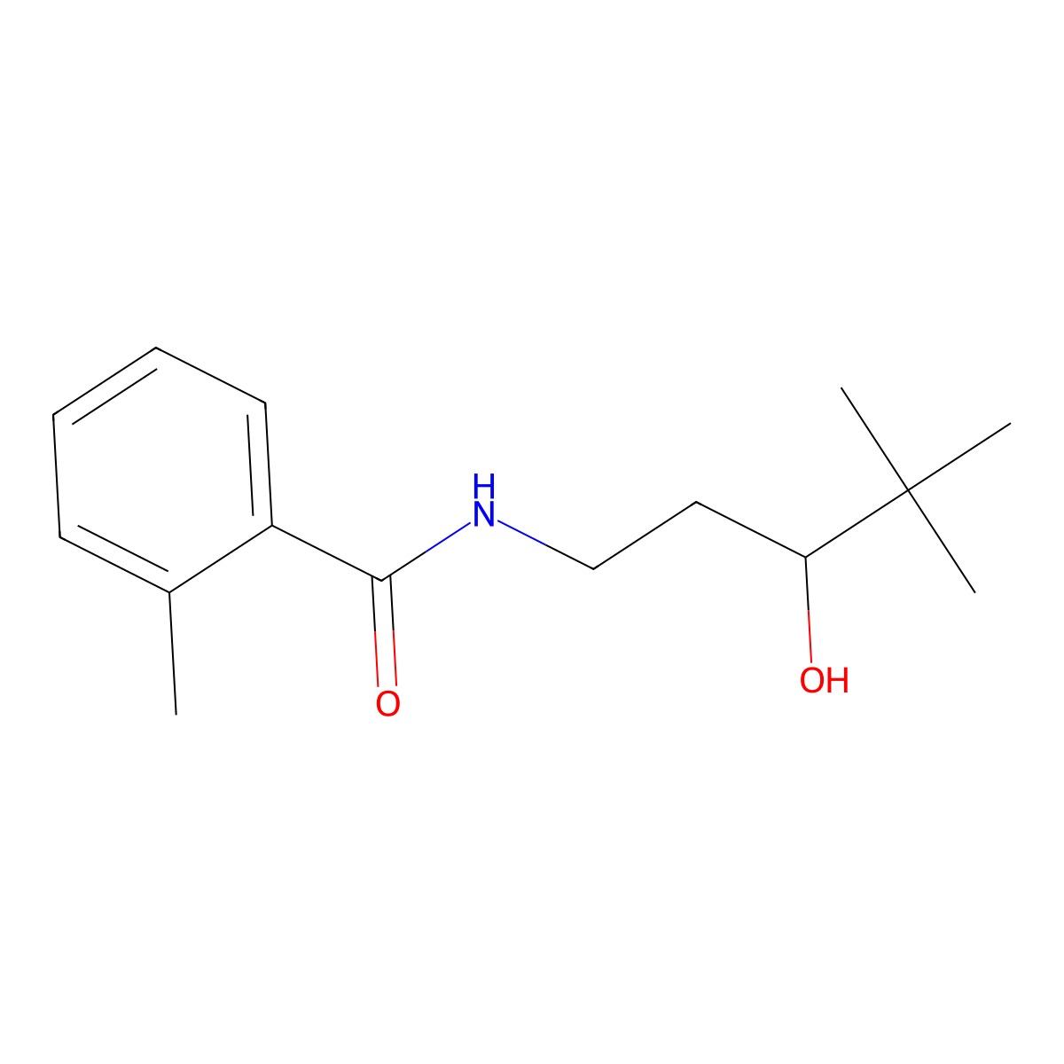 N-(3-hydroxy-4,4-dimethylpentyl)-2-methylbenzamide molecular structure, CAS 1421483-12-6