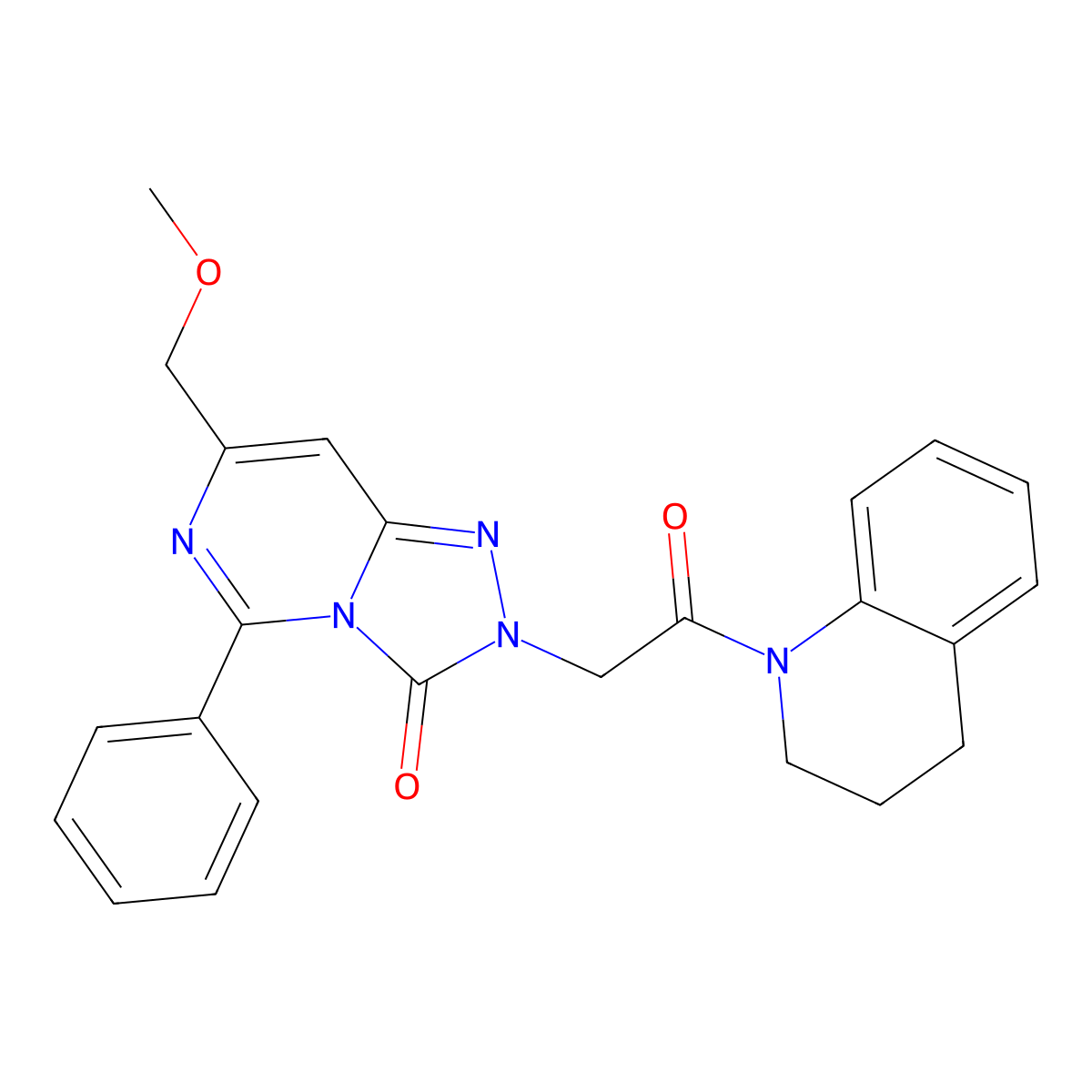 2-(2-(3,4-dihydroquinolin-1(2H)-yl)-2-oxoethyl)-7-(methoxymethyl)-5-phenyl-[1,2,4]triazolo[4,3-c]pyrimidin-3(2H)-one molecular structure, CAS 1421483-13-7